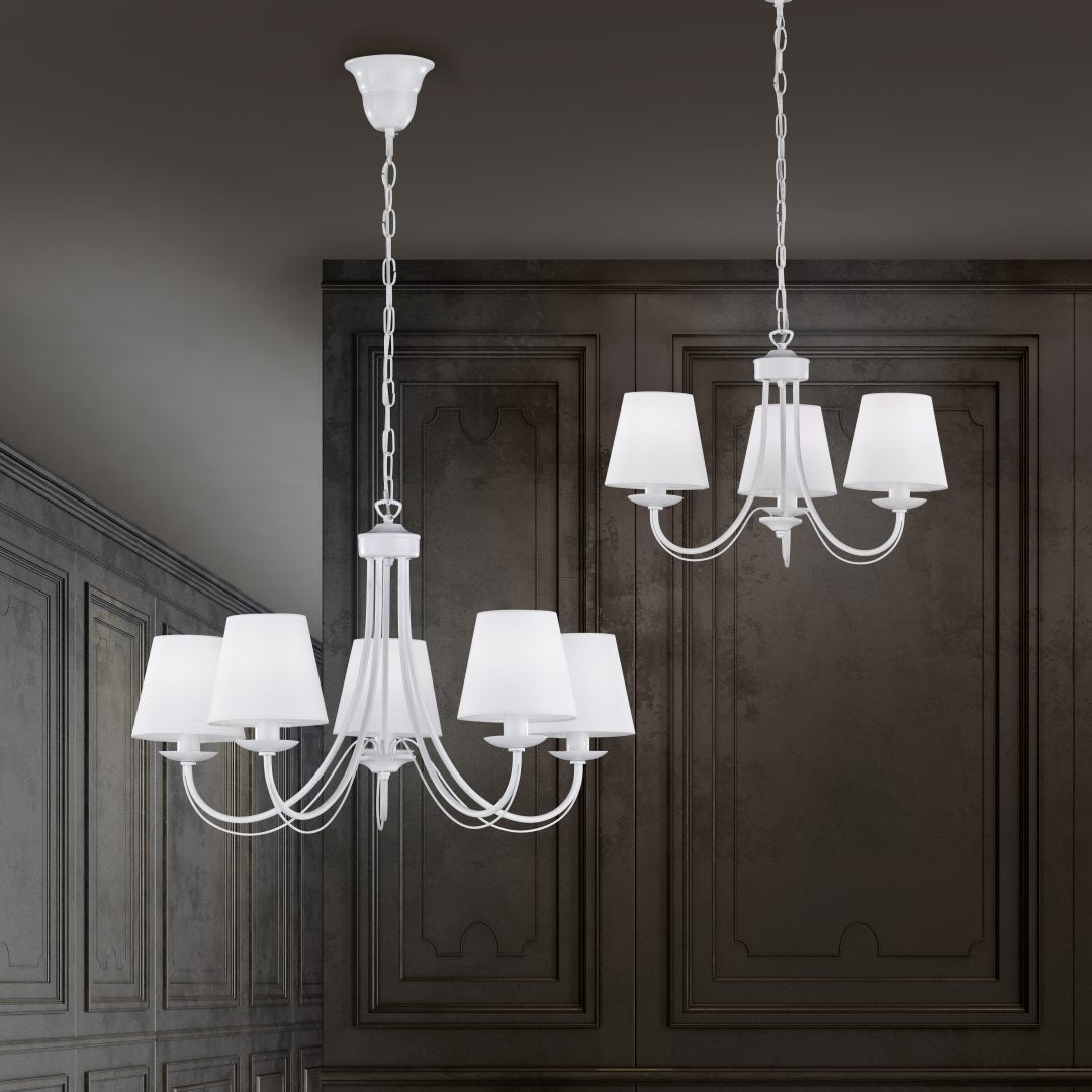 CORTEZ | Chandelier | White mat | Metal