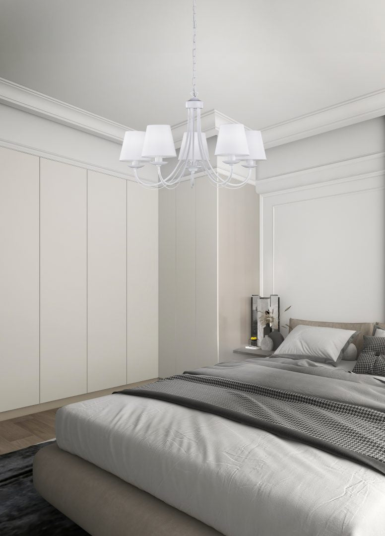 CORTEZ | Chandelier | White mat | Metal