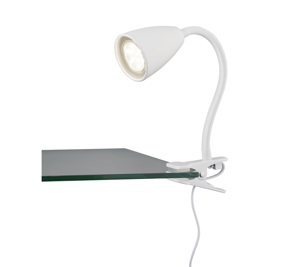 WANDA | Clamping lamp | White mat | Metal
