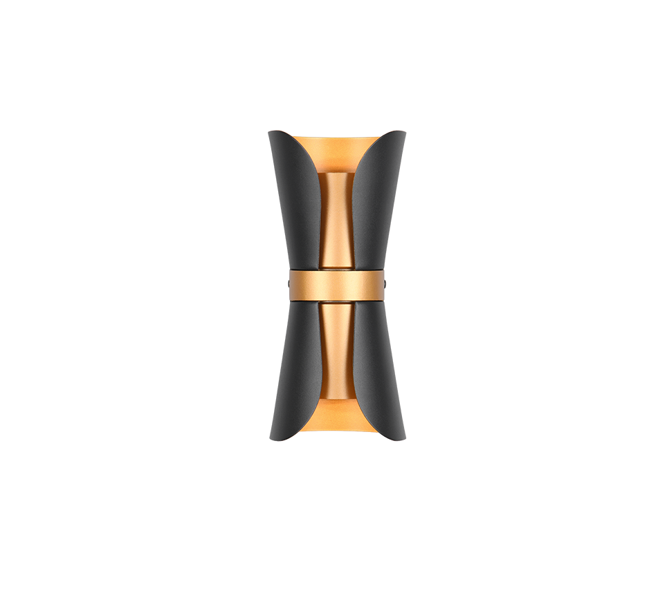 COAT | Wall lamp | Schwarz-Gold | Metal