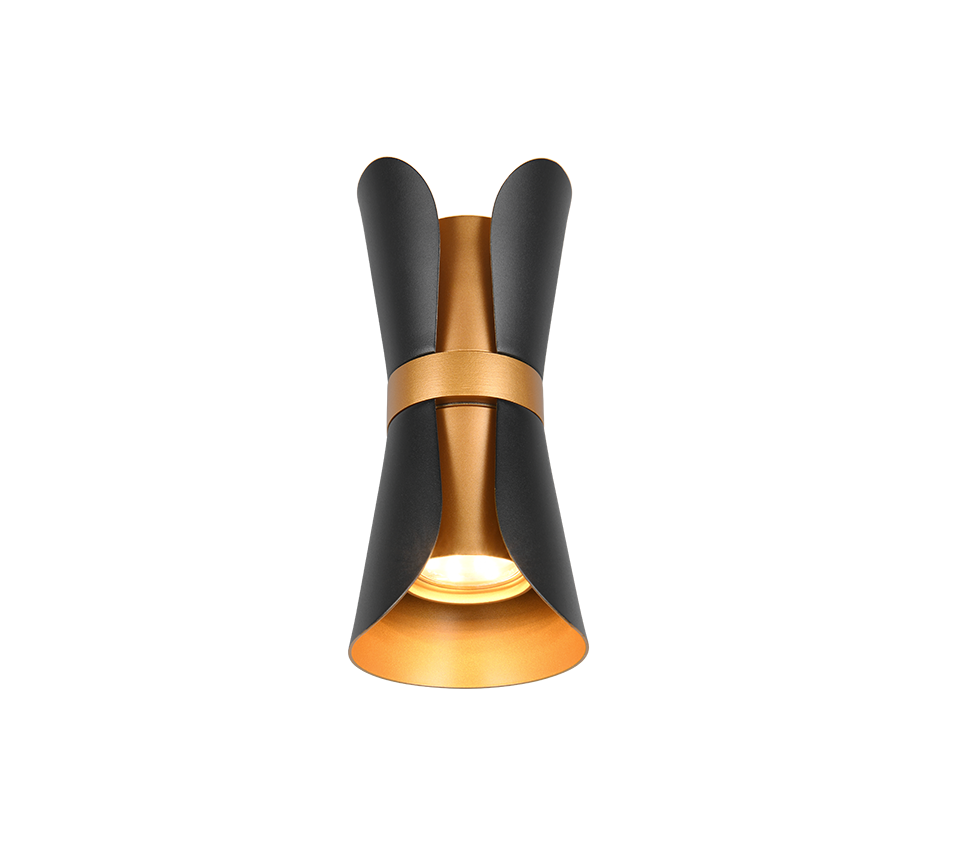 COAT | Wall lamp | Schwarz-Gold | Metal