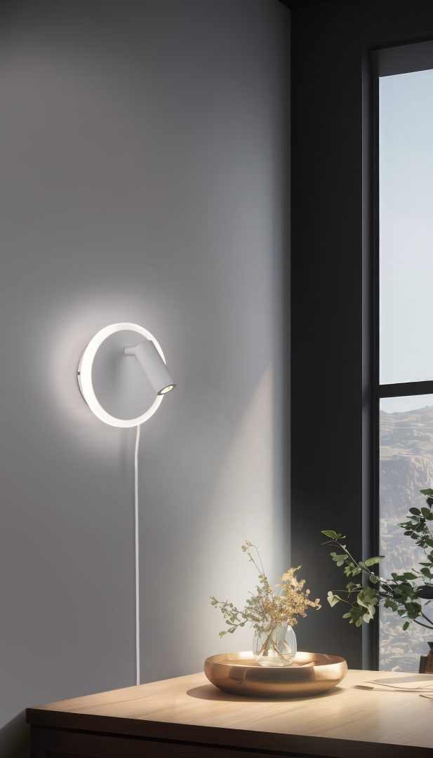 JORDAN | Wall lamp | White mat | Metal