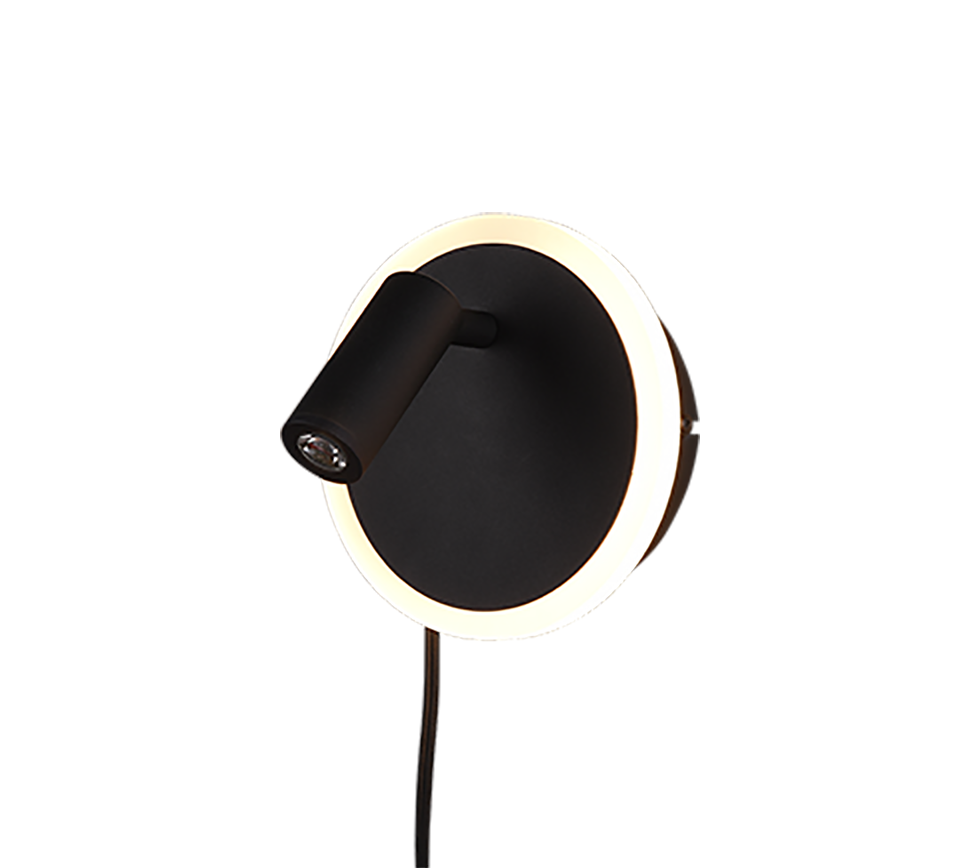JORDAN | Wall lamp | Black mat | Metal