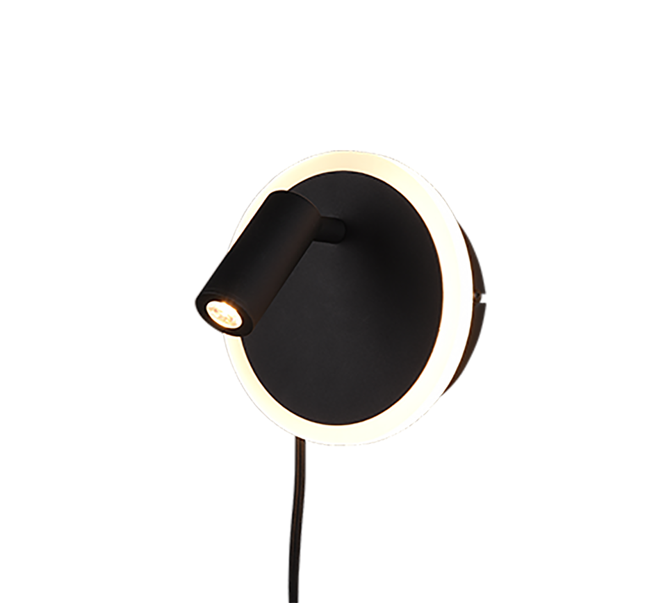 JORDAN | Wall lamp | Black mat | Metal