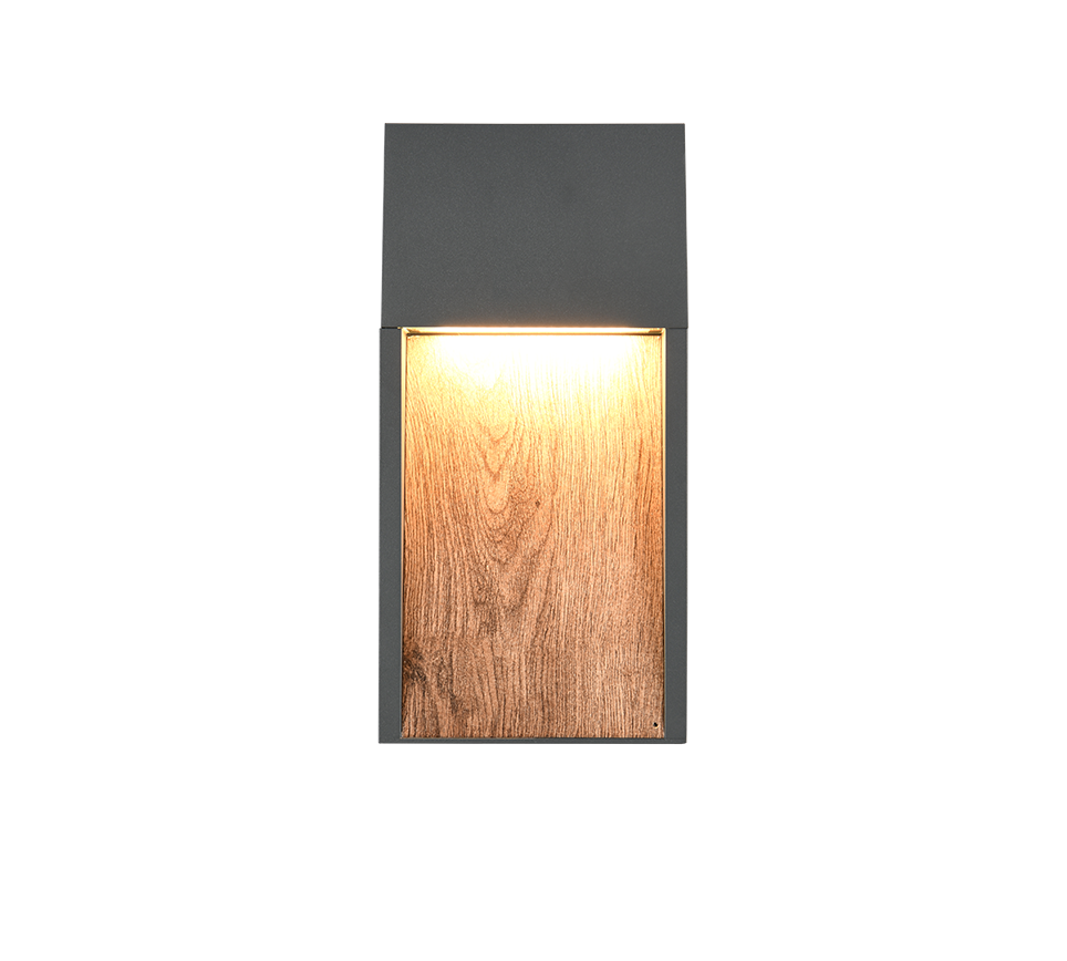 SALMON | Wall lamp | Wood imitation | Diecast aluminium
