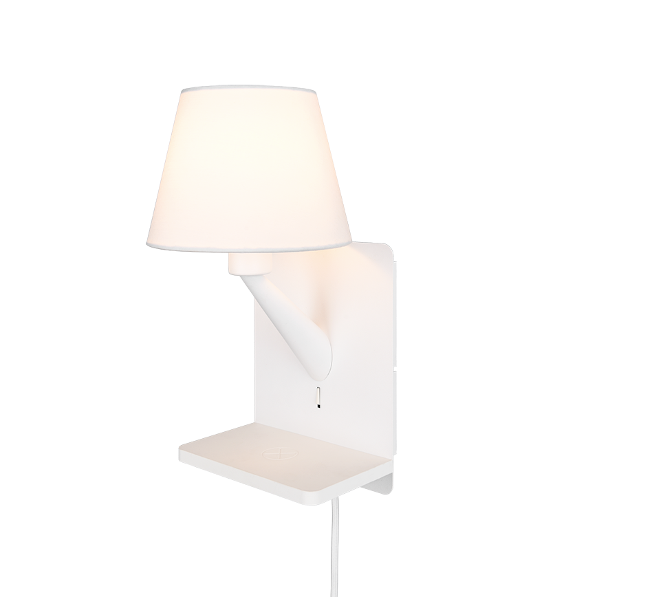 COMFORT | Wall lamp | White mat | Metal
