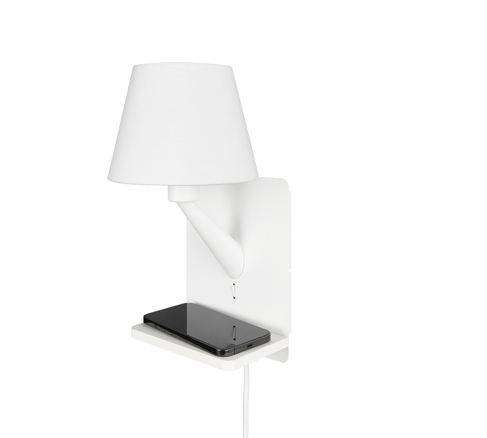 COMFORT | Wall lamp | White mat | Metal