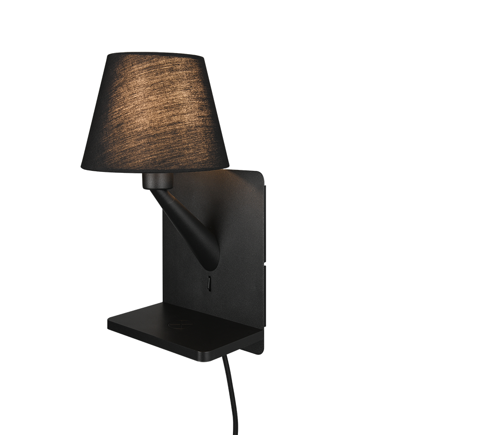 COMFORT | Wall lamp | Black mat | Metal