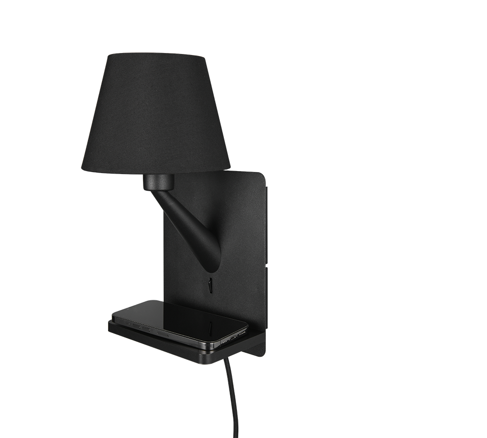 COMFORT | Wall lamp | Black mat | Metal