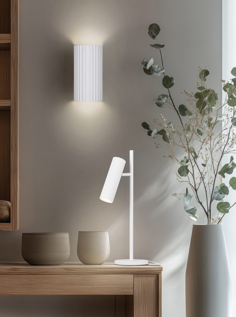 SOKA | Wall lamp | White mat | Metal