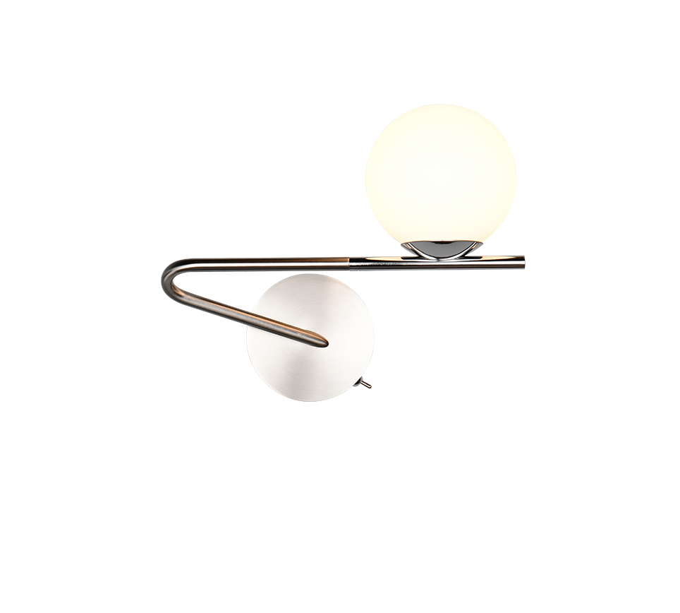 FLAMING | Wall lamp | Nickel mat | Metal