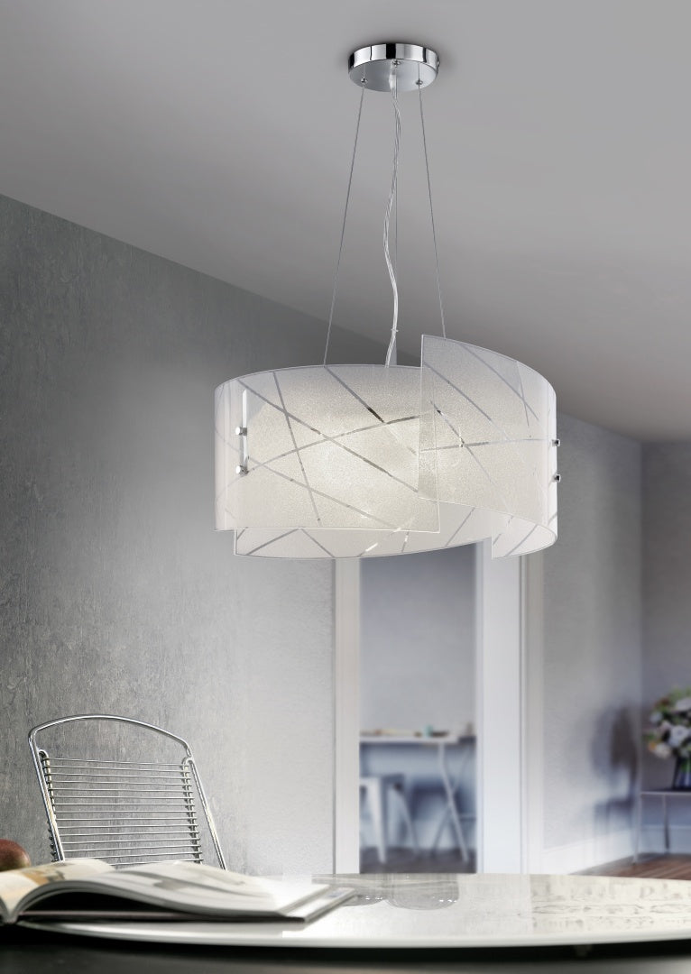 SANDRINA | Pendant | White | Glass
