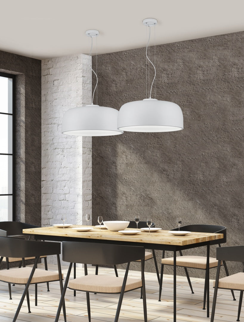 BARON | Pendant | White mat | Metal