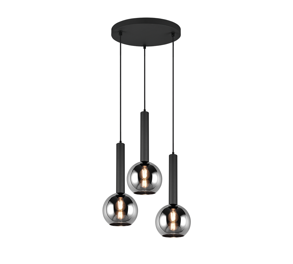 CLAYTON | Pendant | Black mat | Metal
