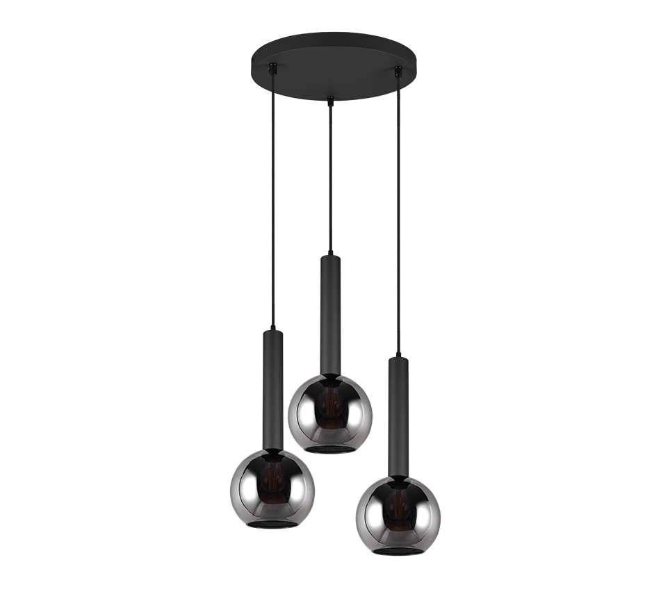 CLAYTON | Pendant | Black mat | Metal