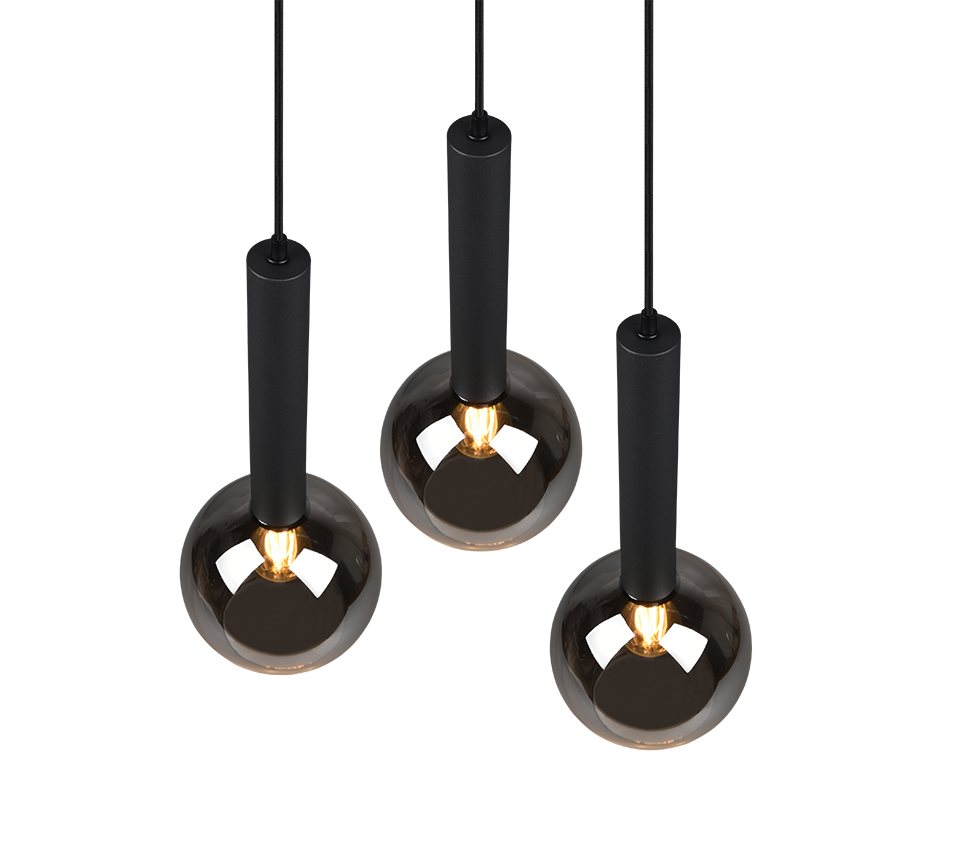 CLAYTON | Pendant | Black mat | Metal