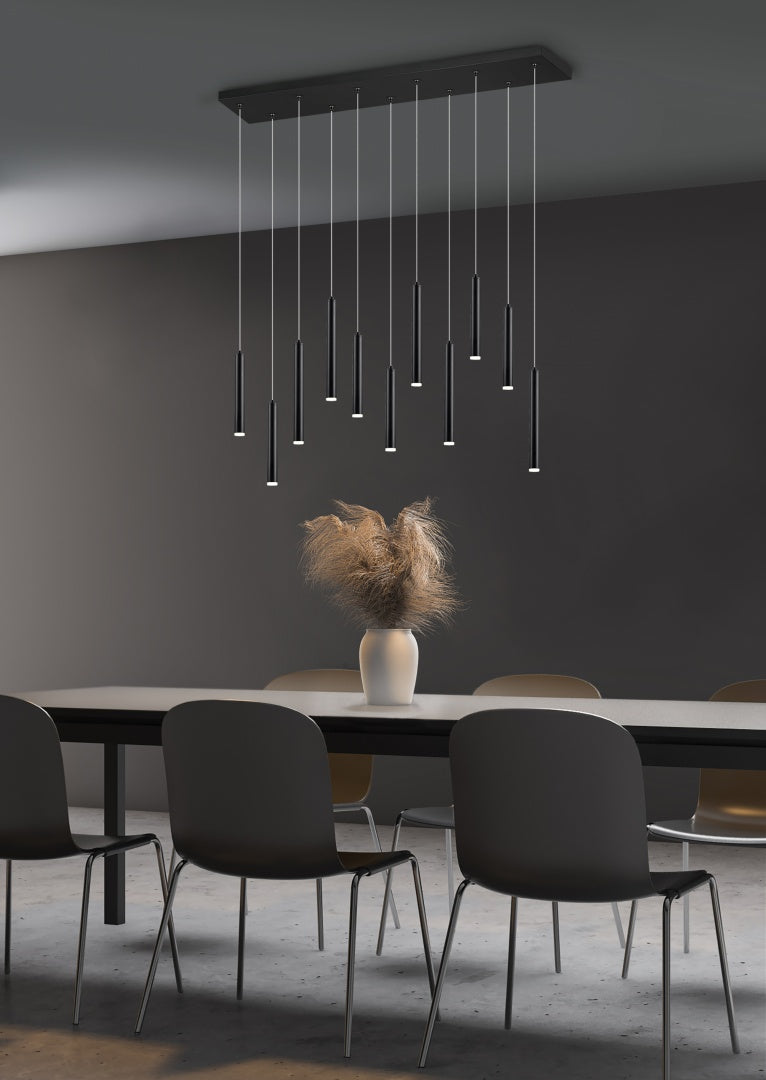 TUBULAR | Pendant | Black mat | Metal