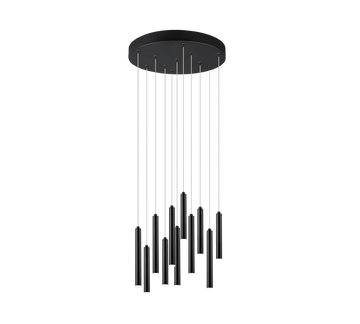TUBULAR | Pendant | Black mat | Metal