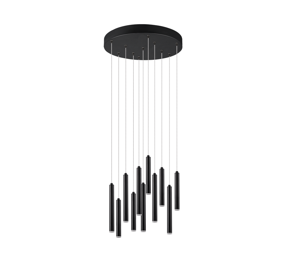 TUBULAR | Pendant | Black mat | Metal