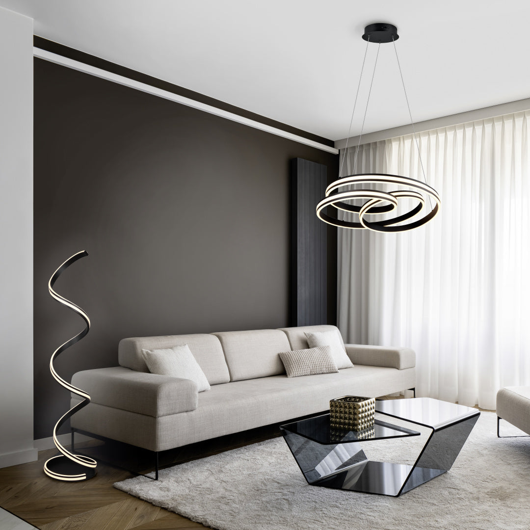 NURIA | Pendant | Black mat | Metal