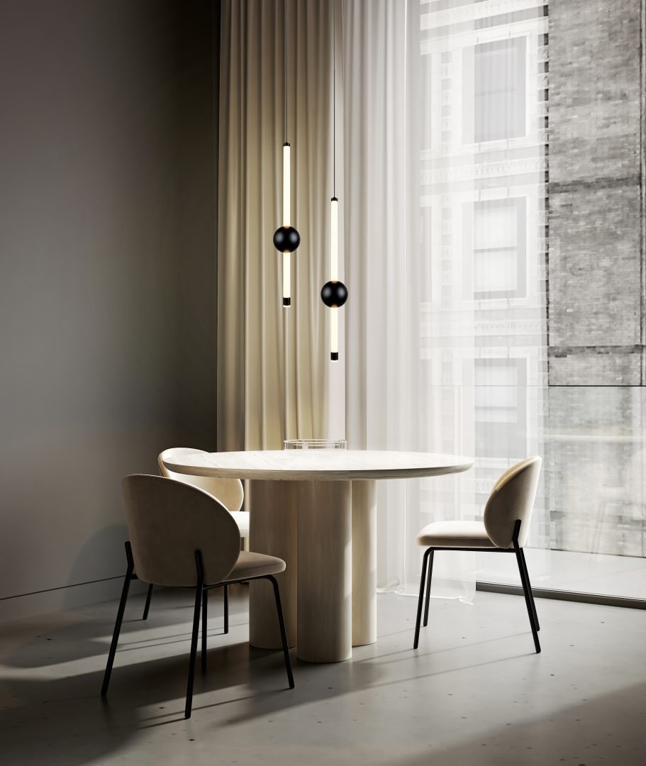 MELITA | Pendant | Black mat | Metal
