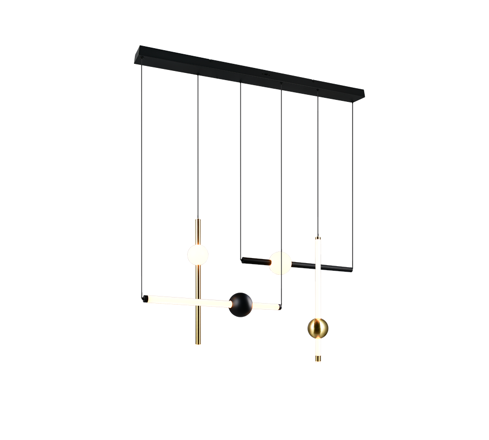 MELITA | Pendant | Schwarz-Gold | Metal