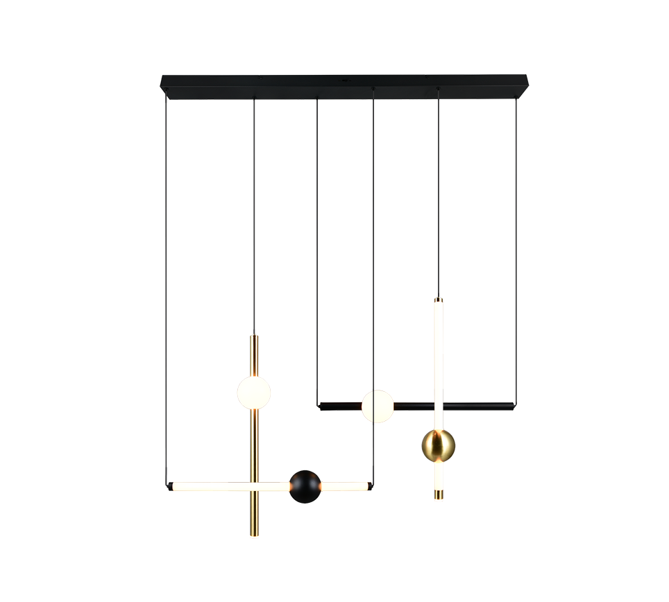 MELITA | Pendant | Schwarz-Gold | Metal