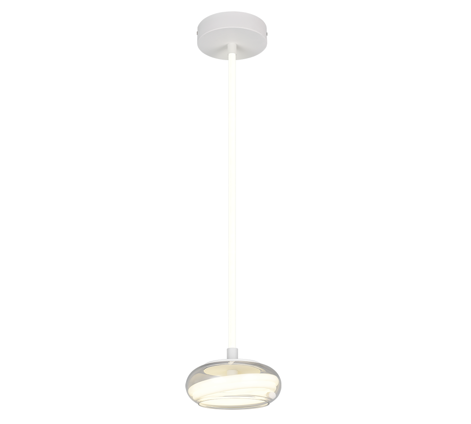 TARSIA | Pendant | White mat | Metal