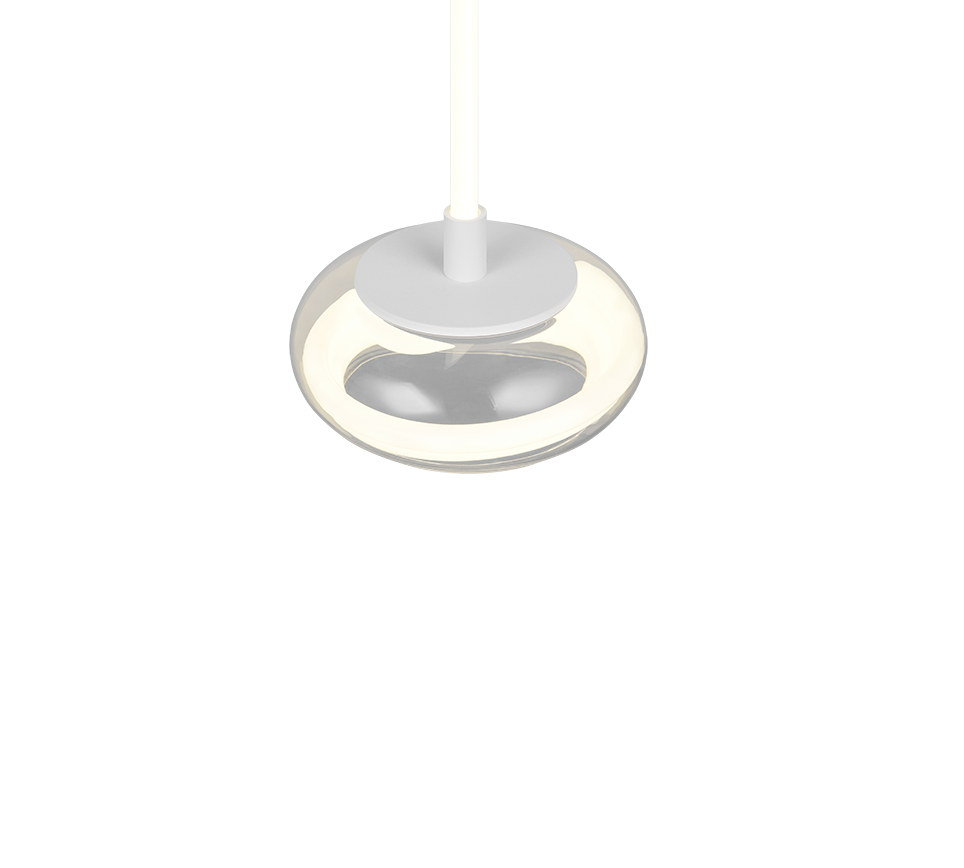 TARSIA | Pendant | White mat | Metal