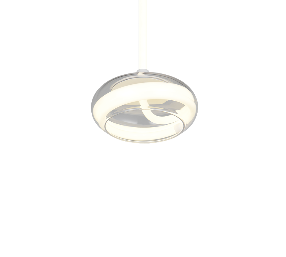 TARSIA | Pendant | White mat | Metal