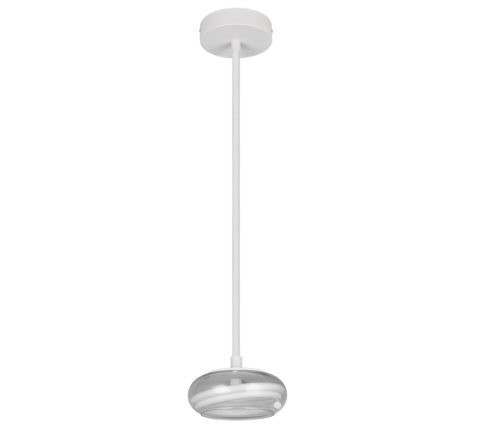 TARSIA | Pendant | White mat | Metal
