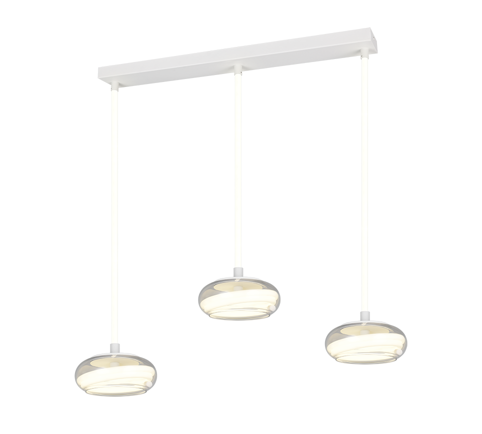 TARSIA | Pendant | White mat | Metal
