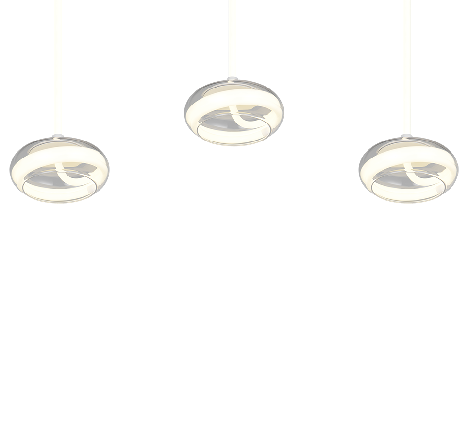 TARSIA | Pendant | White mat | Metal
