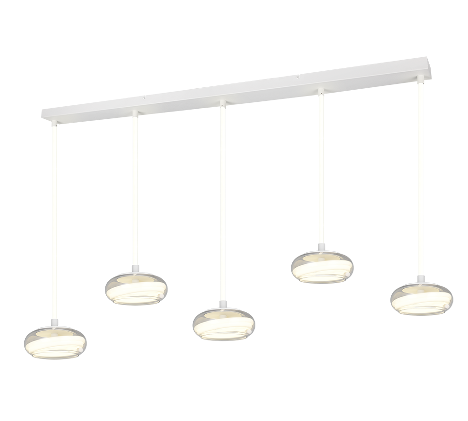 TARSIA | Pendant | White mat | Metal
