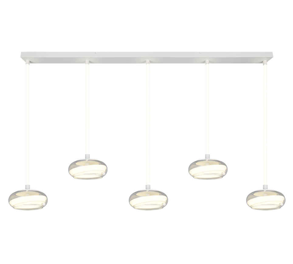 TARSIA | Pendant | White mat | Metal