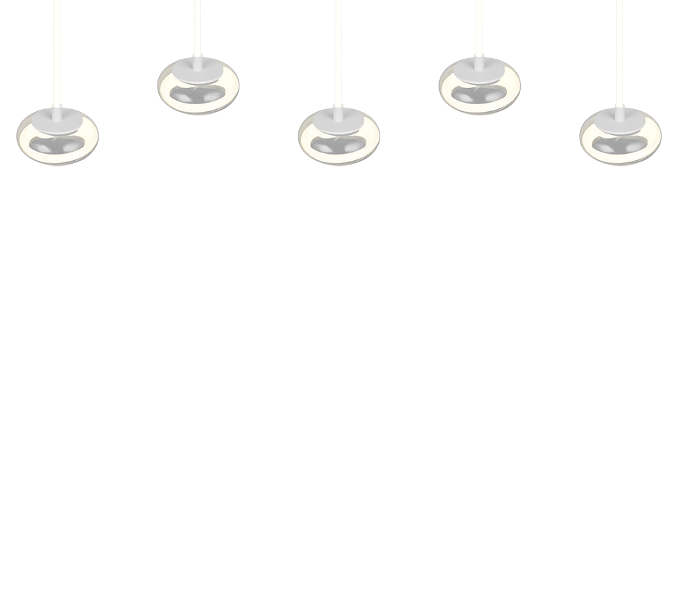 TARSIA | Pendant | White mat | Metal