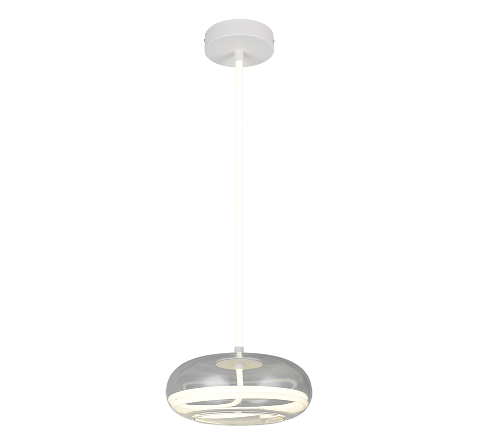 TARSIA | Pendant | White mat | Metal