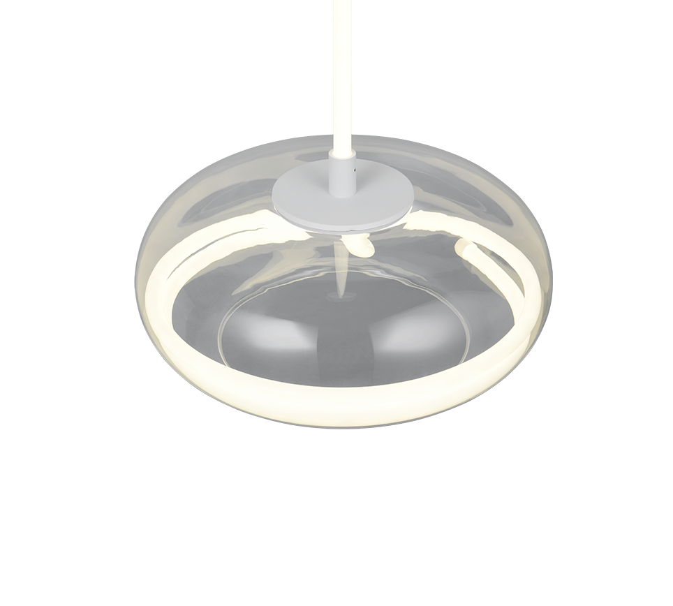 TARSIA | Pendant | White mat | Metal