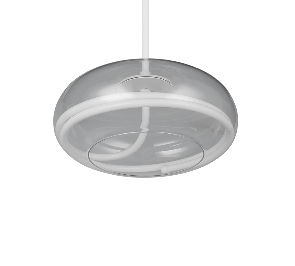 TARSIA | Pendant | White mat | Metal