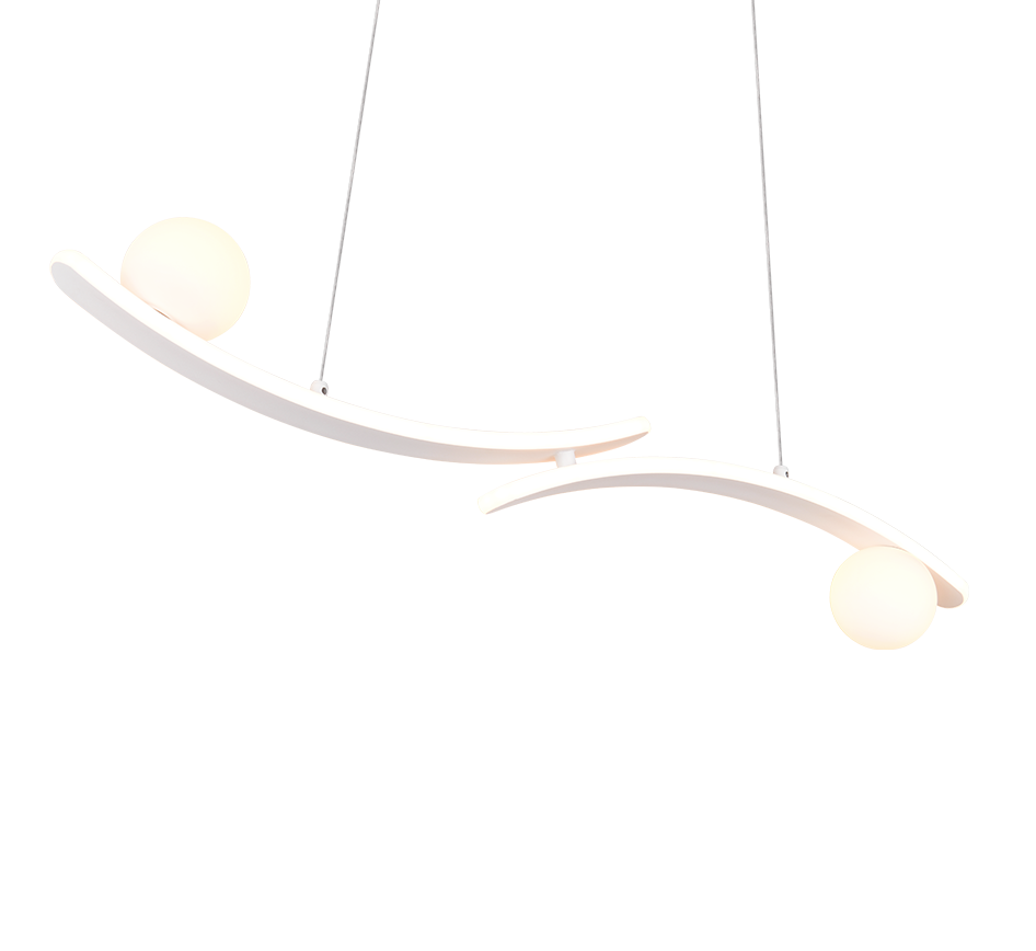 NAPOLI | Pendant | White mat | Metal