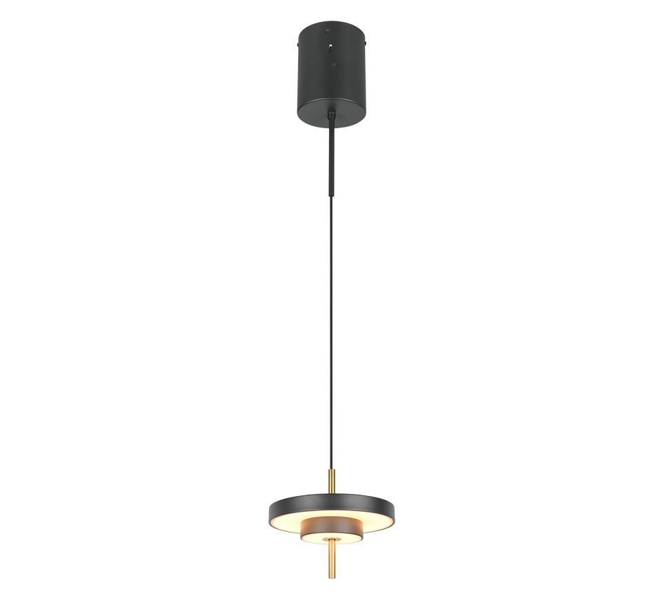 KEATON | Pendant | Schwarz-Gold | Metal