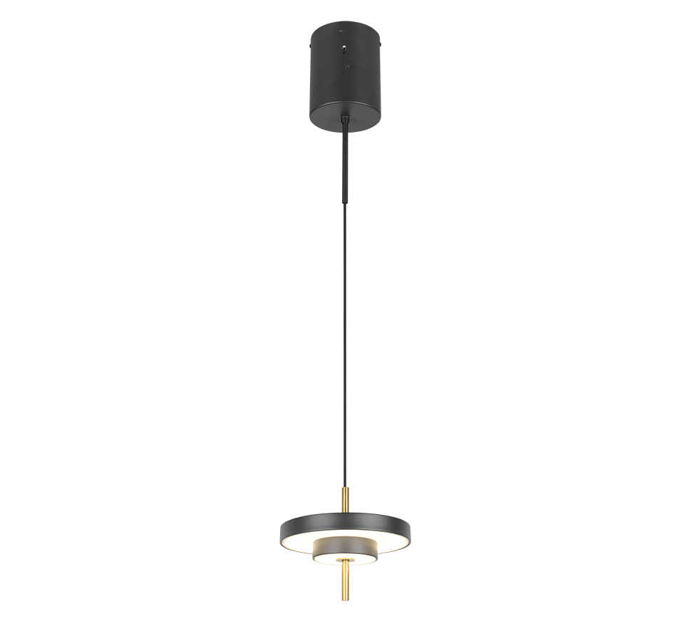 KEATON | Pendant | Schwarz-Gold | Metal