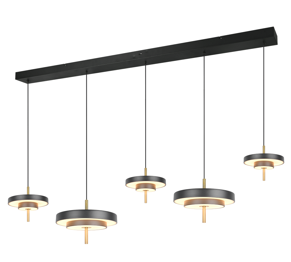 KEATON | Pendant | Schwarz-Gold | Metal