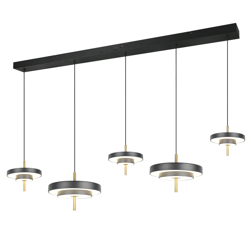 KEATON | Pendant | Schwarz-Gold | Metal