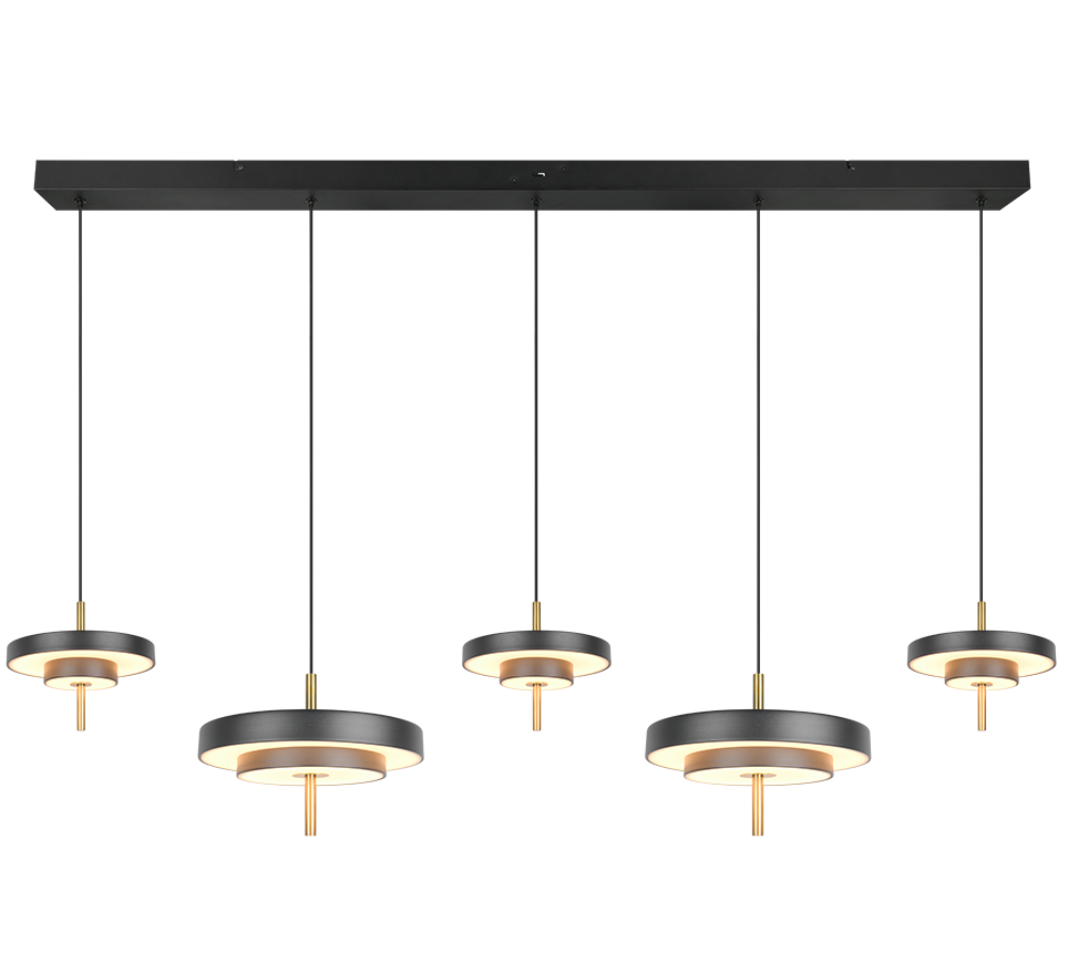 KEATON | Pendant | Schwarz-Gold | Metal