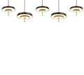 KEATON | Pendant | Schwarz-Gold | Metal