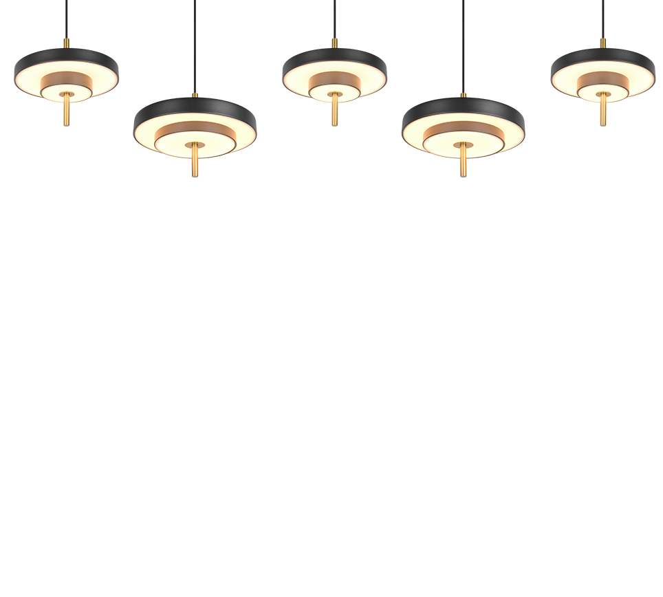 KEATON | Pendant | Schwarz-Gold | Metal