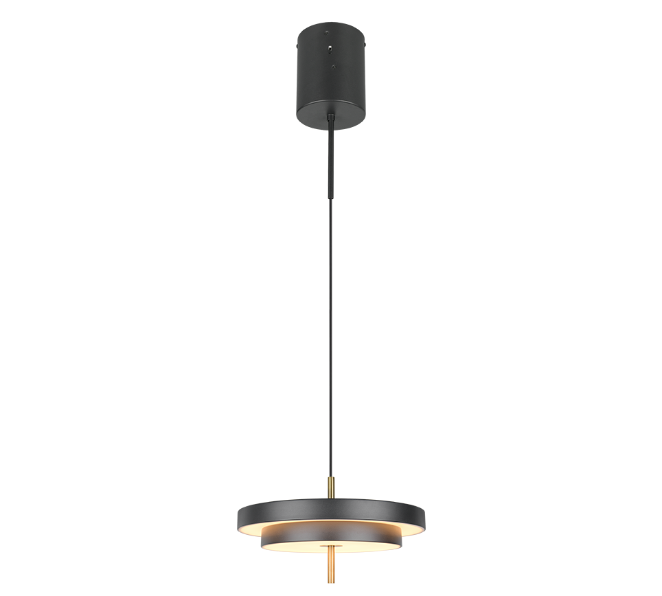 KEATON | Pendant | Schwarz-Gold | Metal