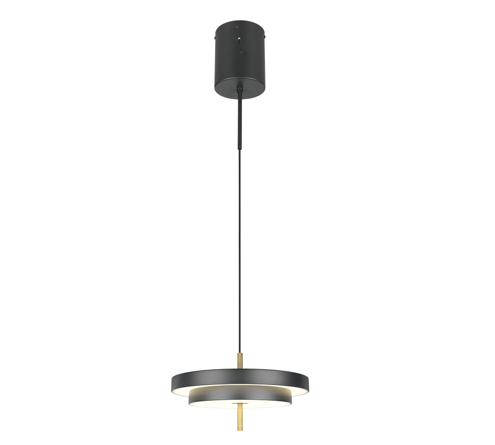 KEATON | Pendant | Schwarz-Gold | Metal