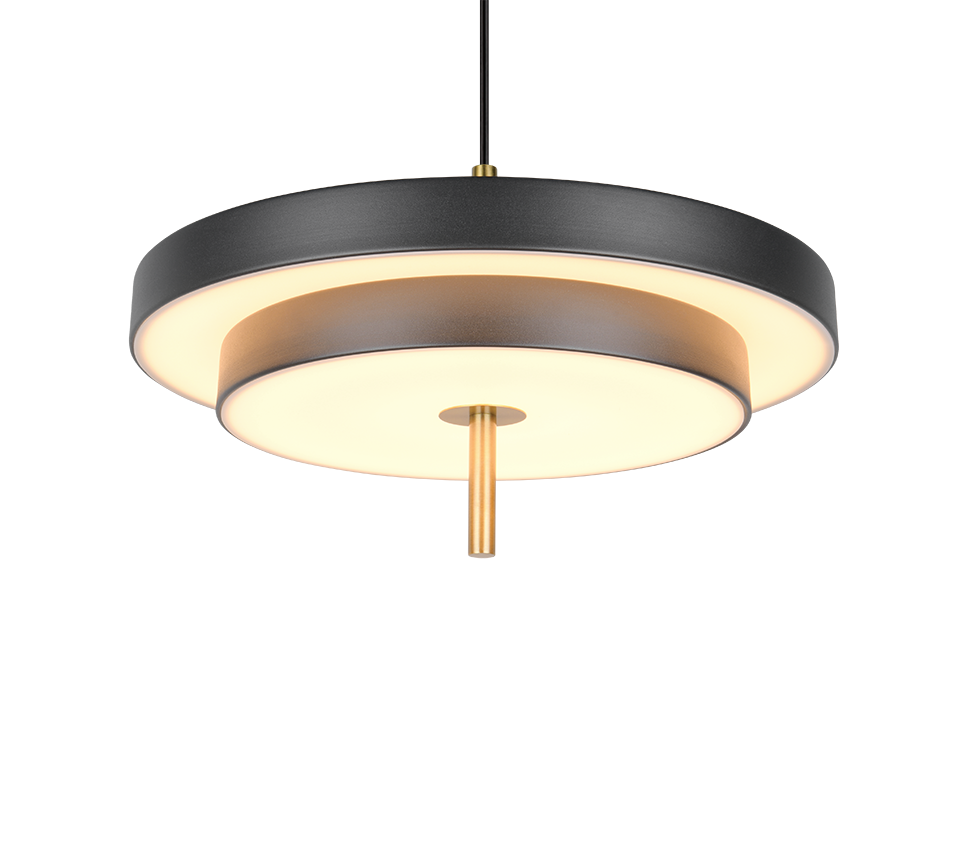 KEATON | Pendant | Schwarz-Gold | Metal
